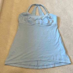 Lululemon Scoop Me Up Tank Caspian Blue / Mini Squiggle Emboss Caspian Blue s 10